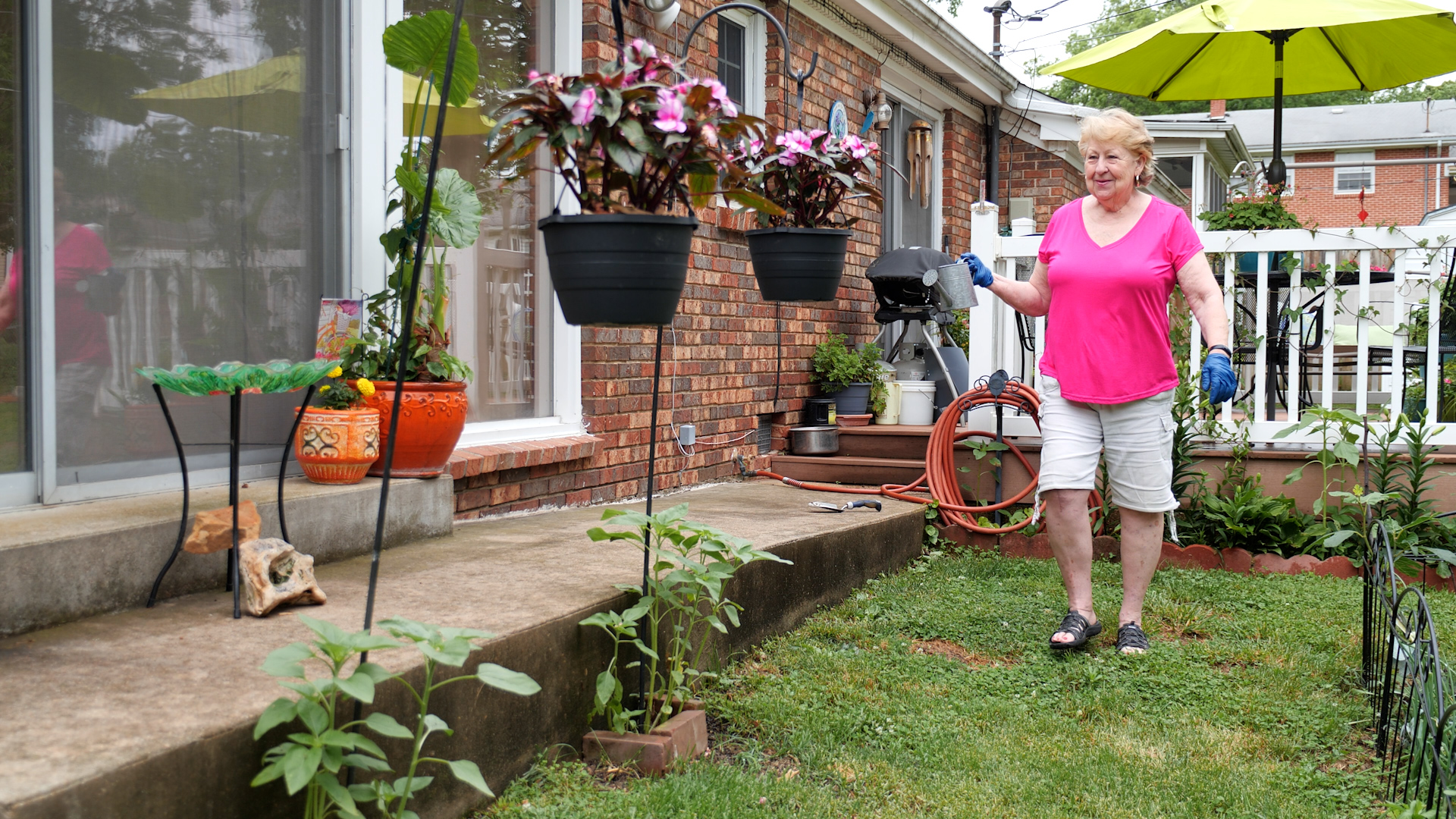 Sandra Exon is back to gardening after a knee replacement surgery at Phelps Health.