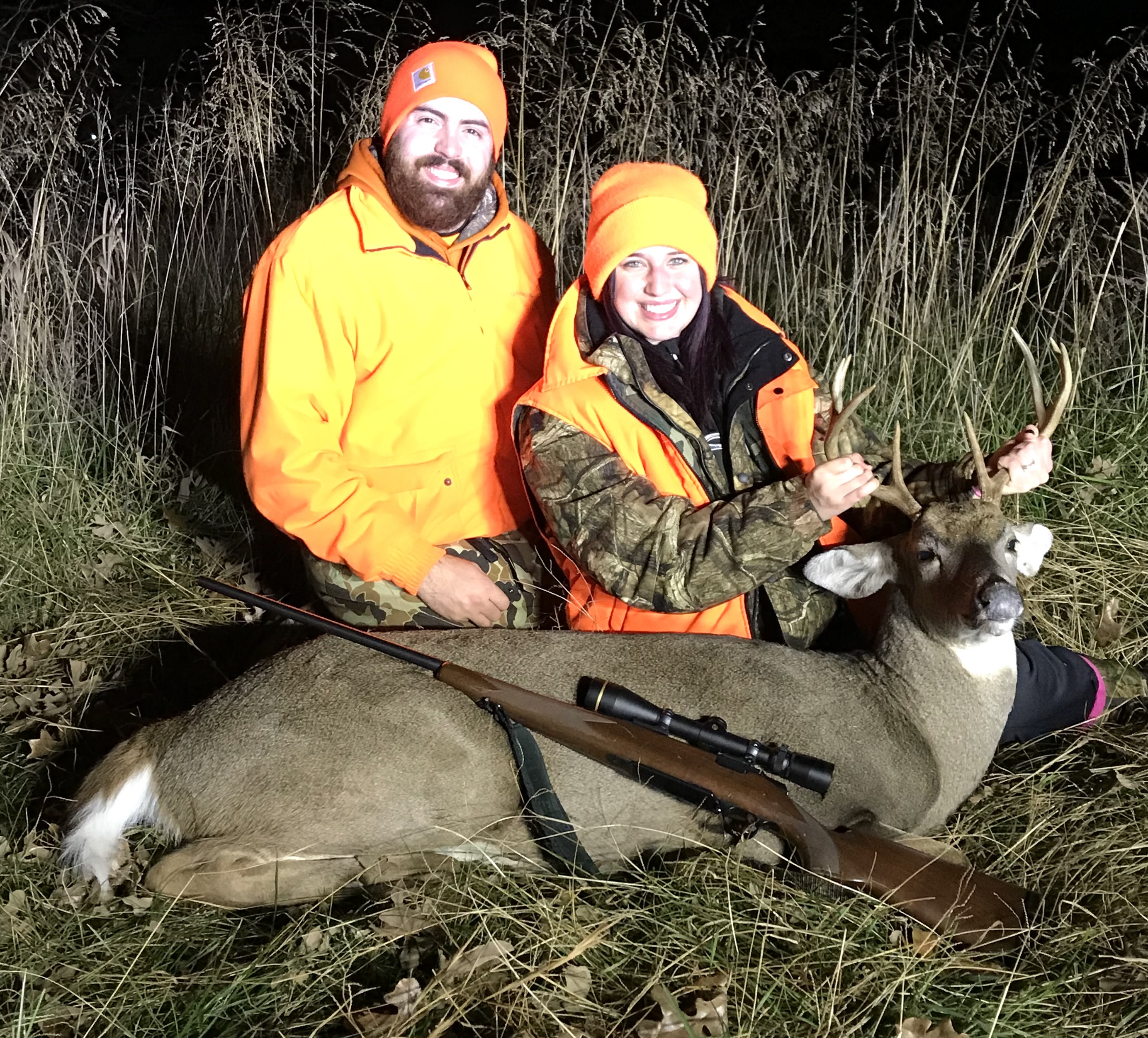 Sydney Fryer, FNP-C, and her husband deer hunting