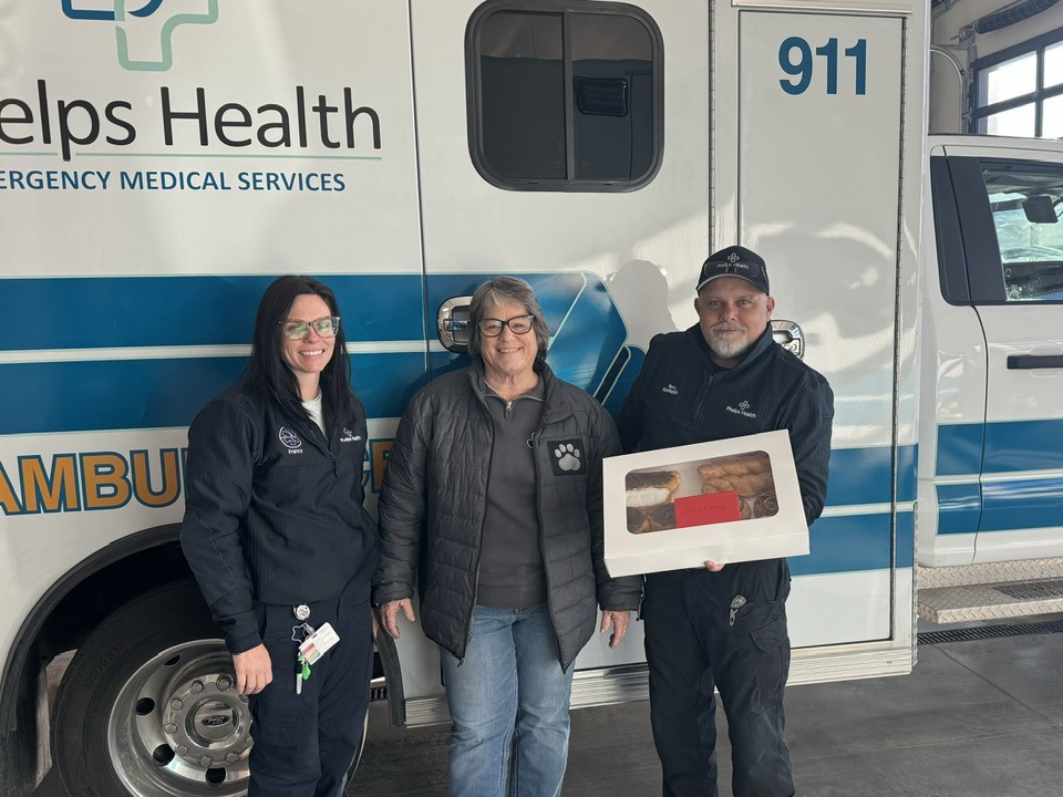 Julie and ambulance crew