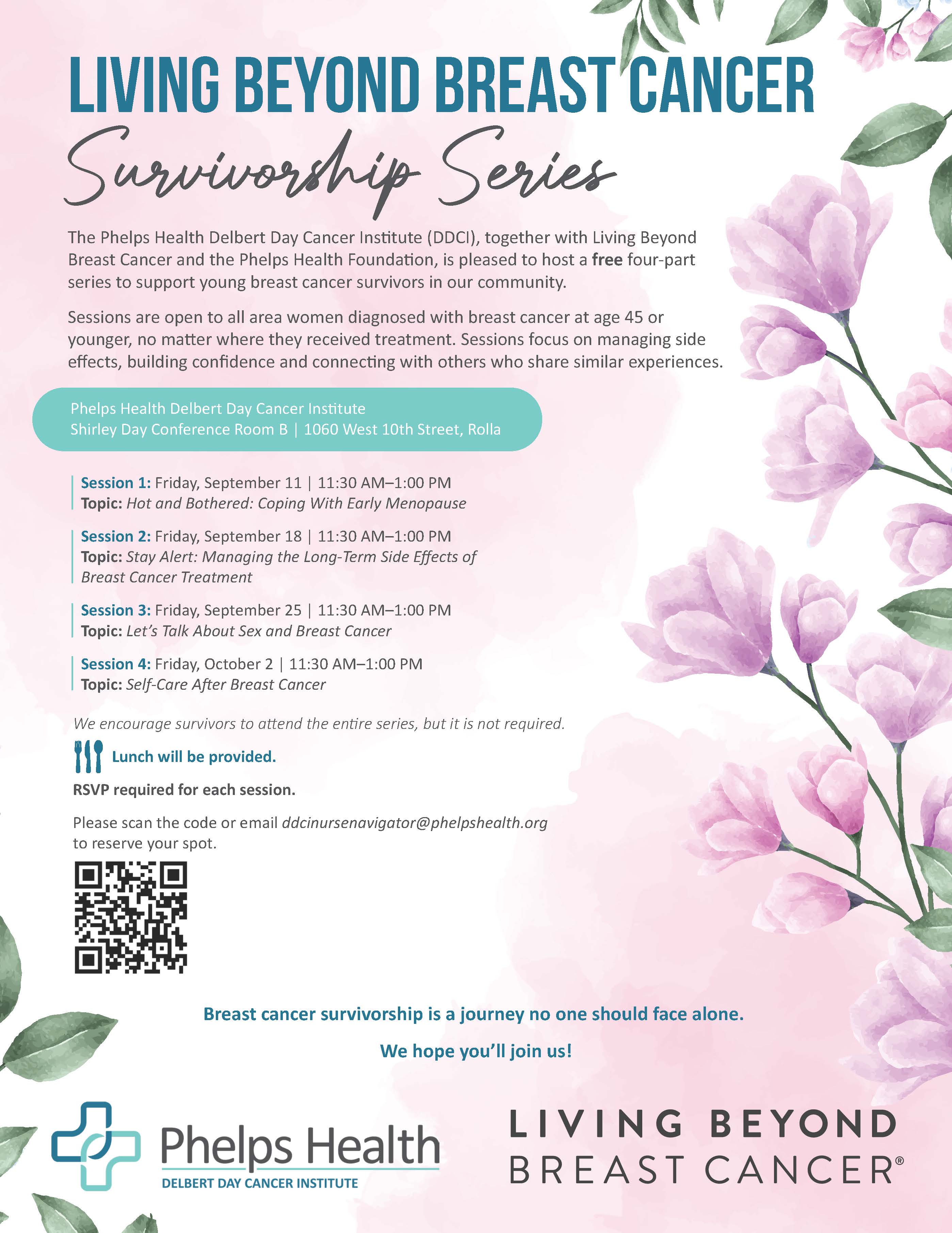 Living Beyond Breast Cancer: Survivor Series flyer 2026
