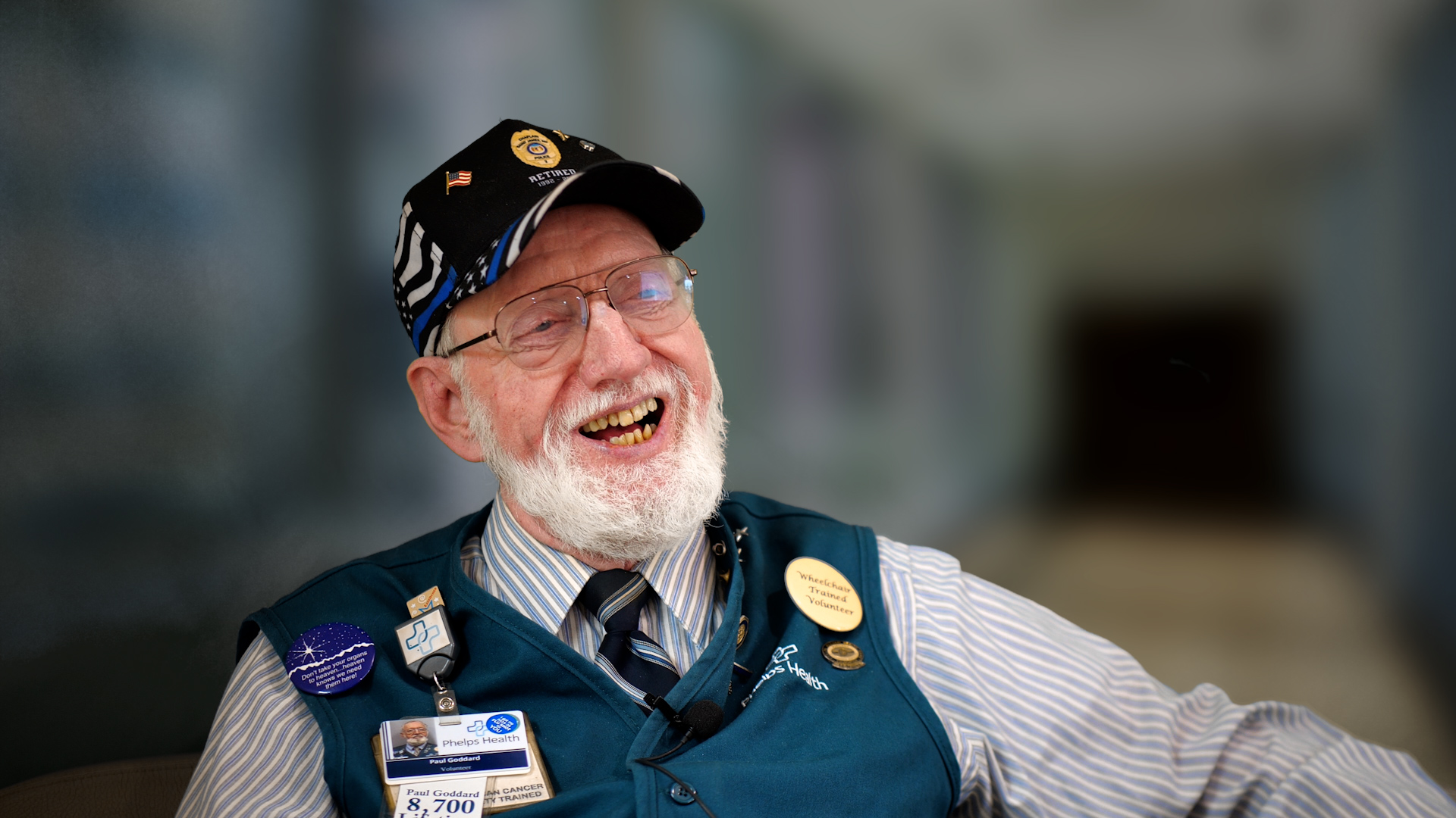 Volunteer Paul Goddard smiling and laughing thumbnail