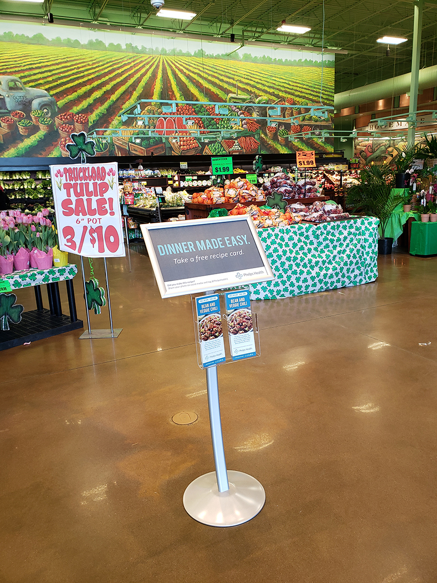 recipe stand at store 