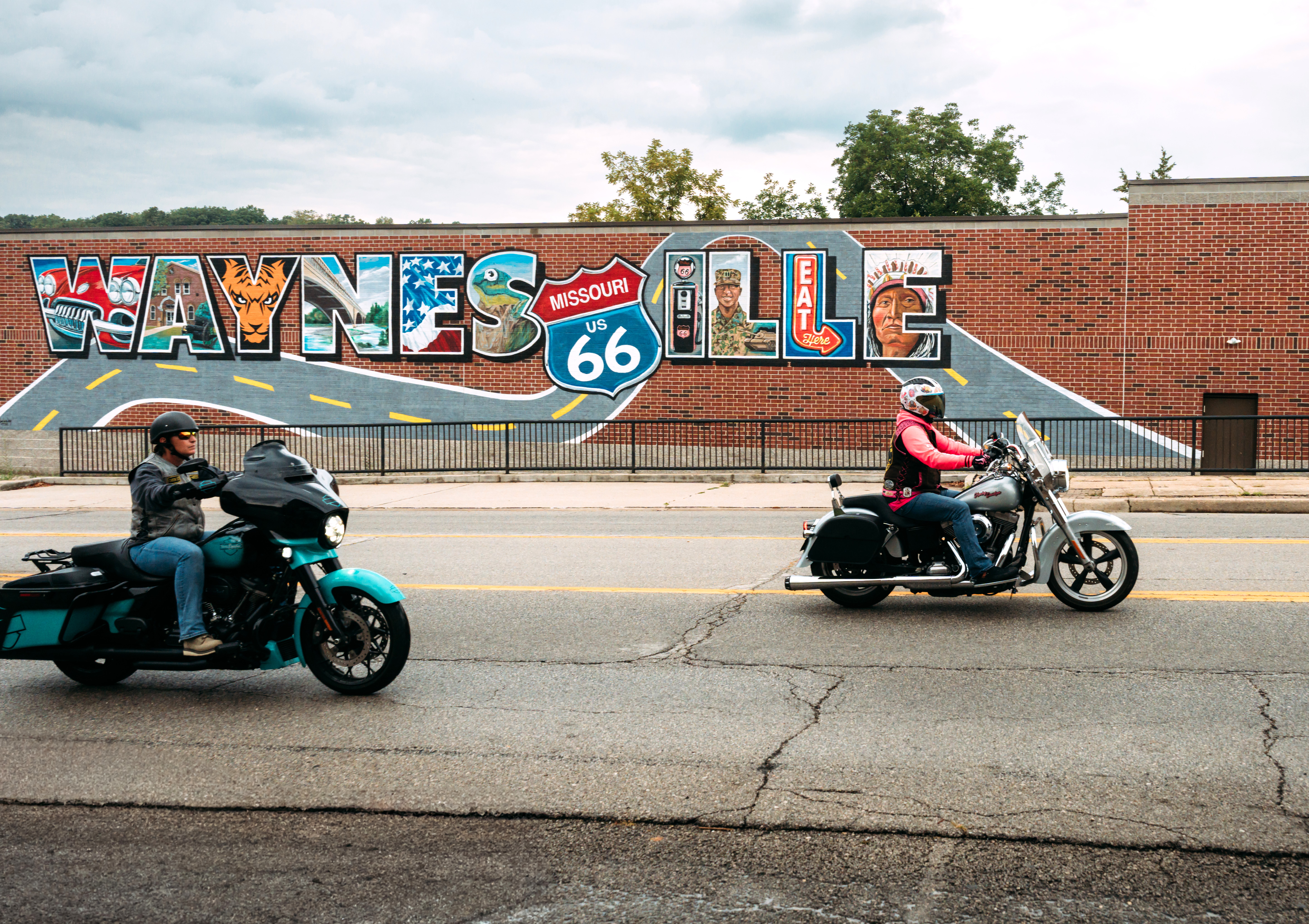 Maggie on her motorcycle