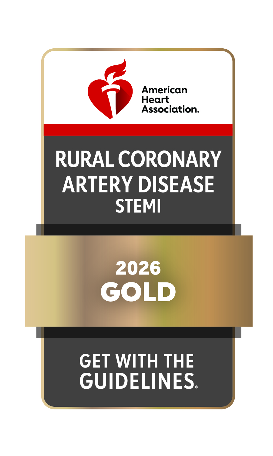 American Heart Association Gold Rural Coronary Artery Disease Icon