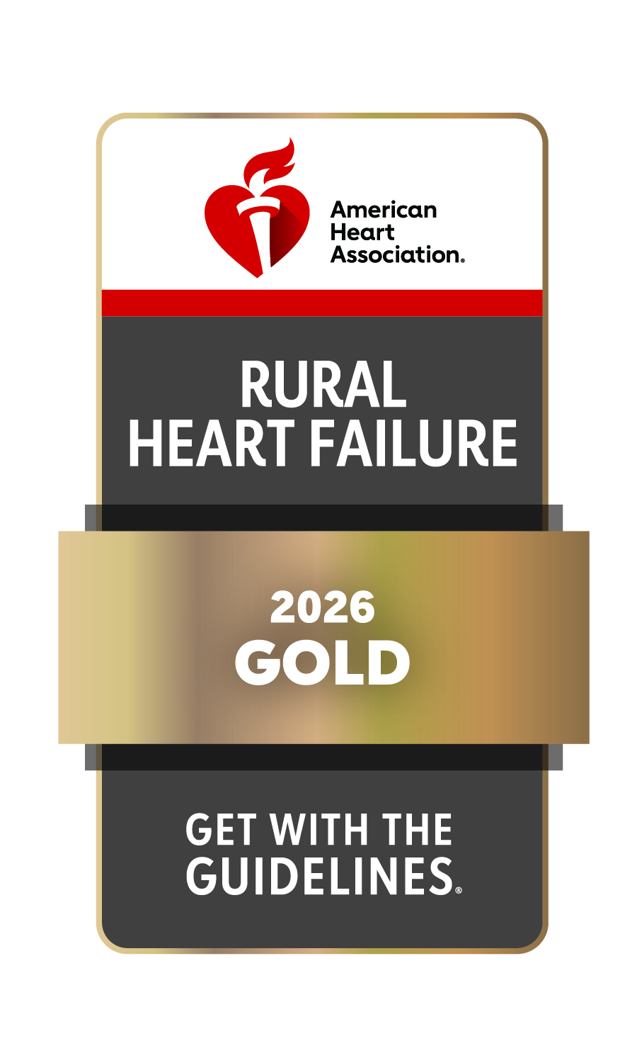 American Heart Association Gold Rural Heart Failure Icon