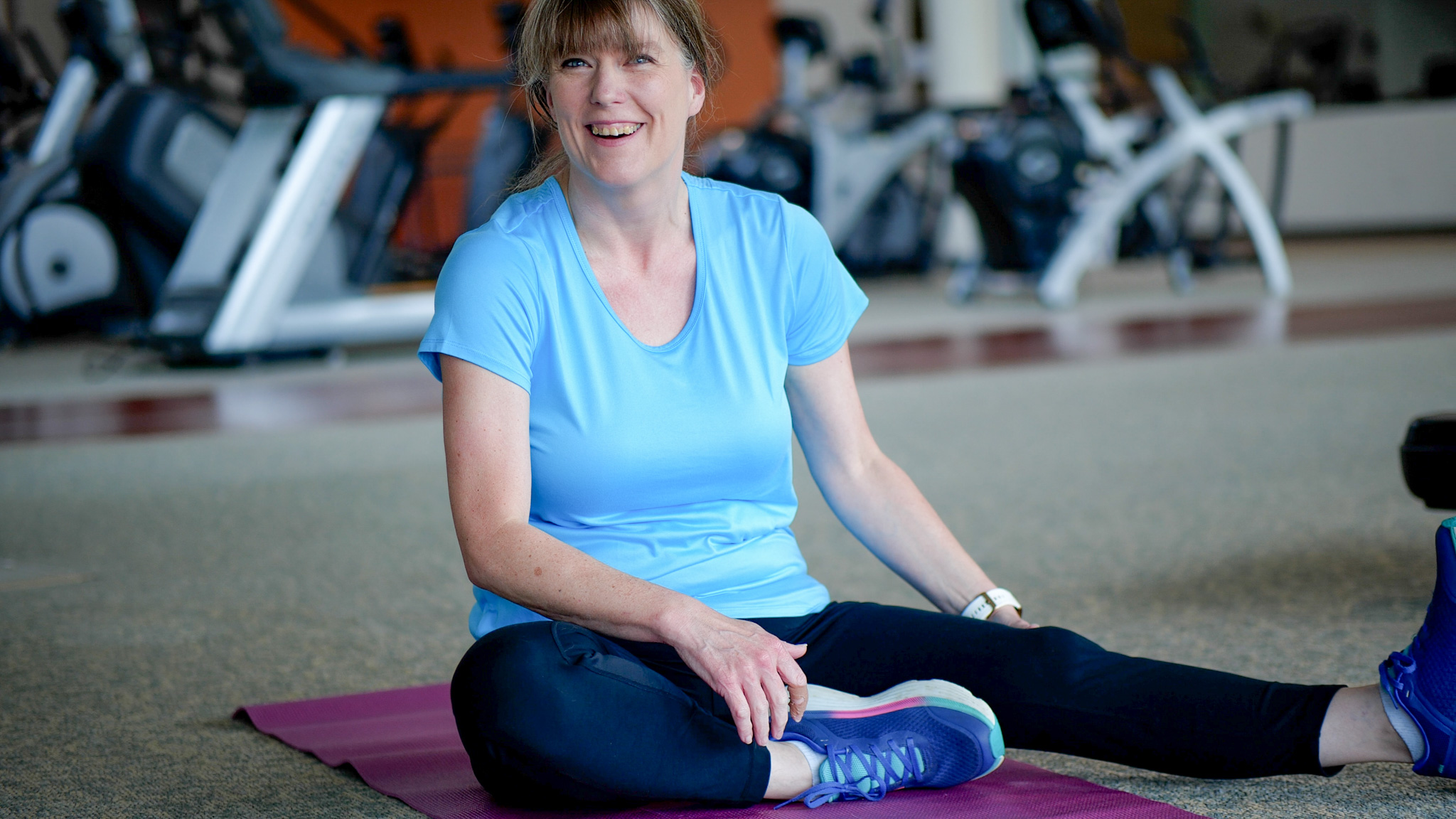 Michelle stretching