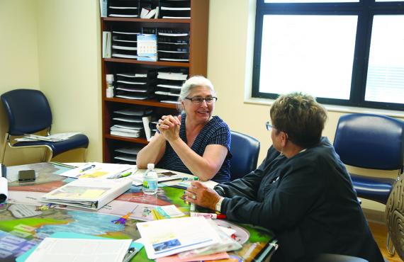 Phelps Health diabetes educator talking to patient