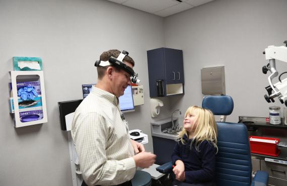 Dr. Kriete with child patient