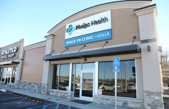 Exterior shot of Phelps Health Walk-In Clinic - Rolla 