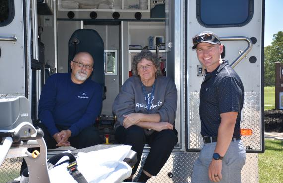 EMS staff at golf tournament EMS staff at golf tournament