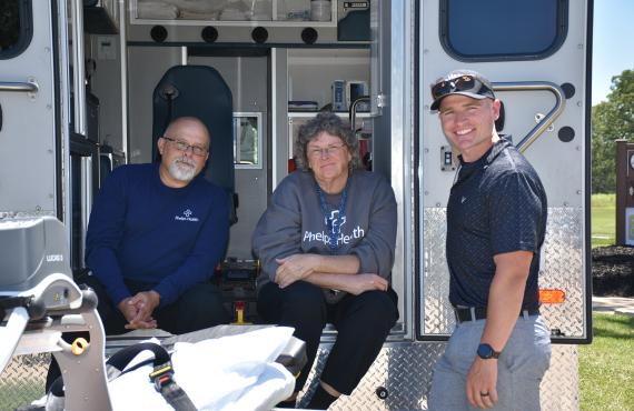 EMS staff at golf tournament