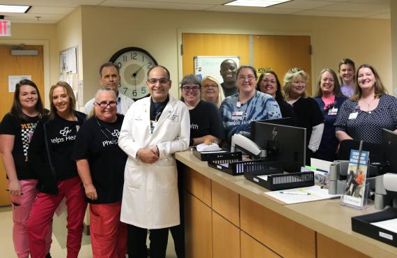 The Phelps Health Cardiology team celebrates their latest heart care awards.