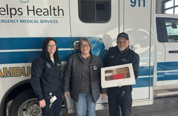 Julie and ambulance crew