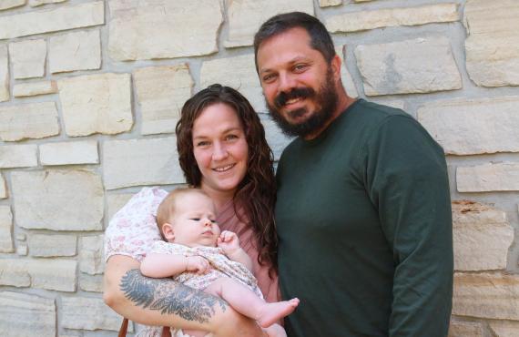 Dezra and Jay Brigham with baby Miriam