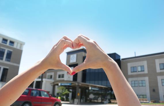 hands forming heart
